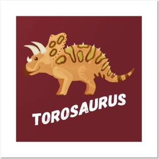 Fun Torosaurus Dinosaur Design Posters and Art